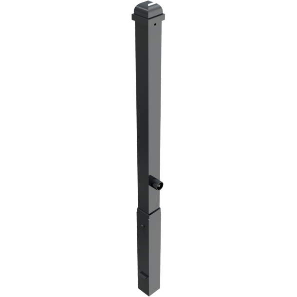 Ornamental bollard | steel tube 70 x 70 mm | series 473B | removable, self-engaging lockwith hot-dip galvanized ground socket part-no. 470.10approx. 500 mm below ground | with triangular locking mechanism acc. with DIN 3223 | without eyelet